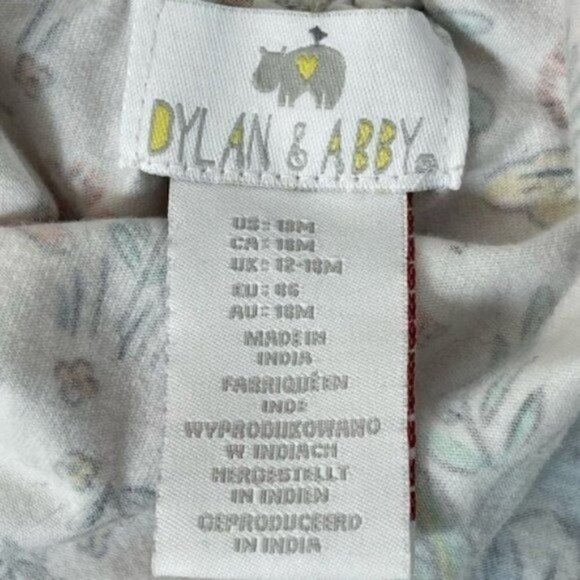 Dylan & Abby Safari Tunic Top size 18M Winged Sleeves Bow On Back - Picture 7 of 8